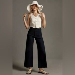 NWT! Anthropologie The Ettie High-Rise Crop Wide-Leg Pants Maeve - Size 32 🏠